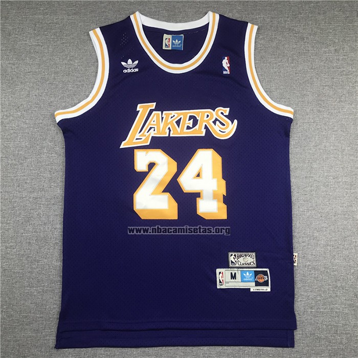 Camiseta Los Angeles Lakers Kobe Bryant NO 24 Retro Violeta